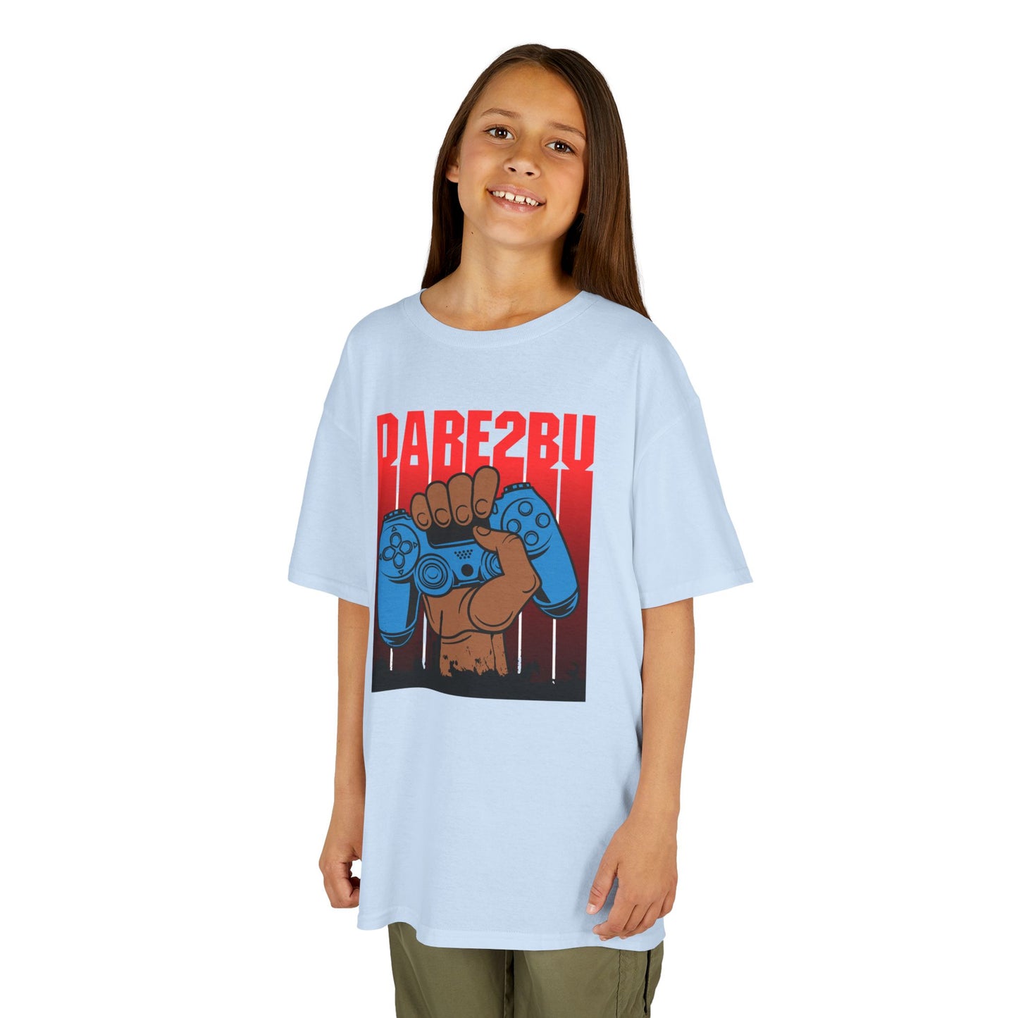 Kids Tee — "Game2Be" Fist with Blue Controllers Graphic