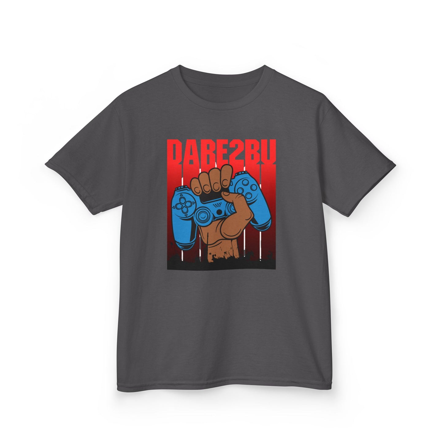 Kids Tee — "Game2Be" Fist with Blue Controllers Graphic