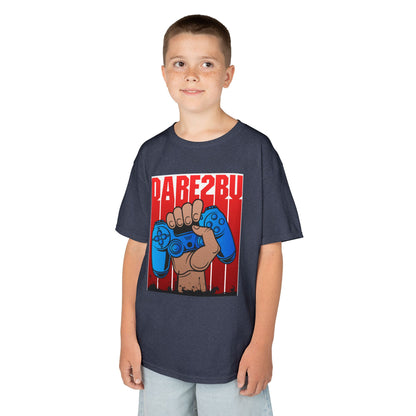 Kids Tee — "Game2Be" Fist with Blue Controllers Graphic