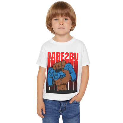 Toddler T‑Shirt — 'Game On' Controller Graphic (Rallying Fist, Red Gradient)