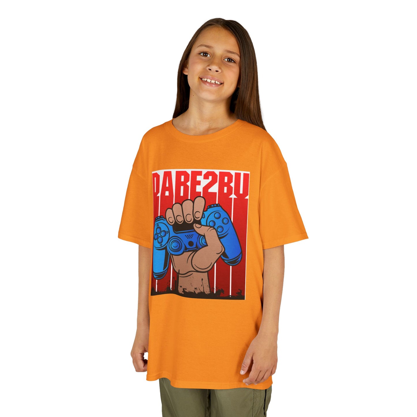 Kids Tee — "Game2Be" Fist with Blue Controllers Graphic