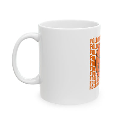 Basketball Smiley 'Follow Your Dreams' Ceramic Mug