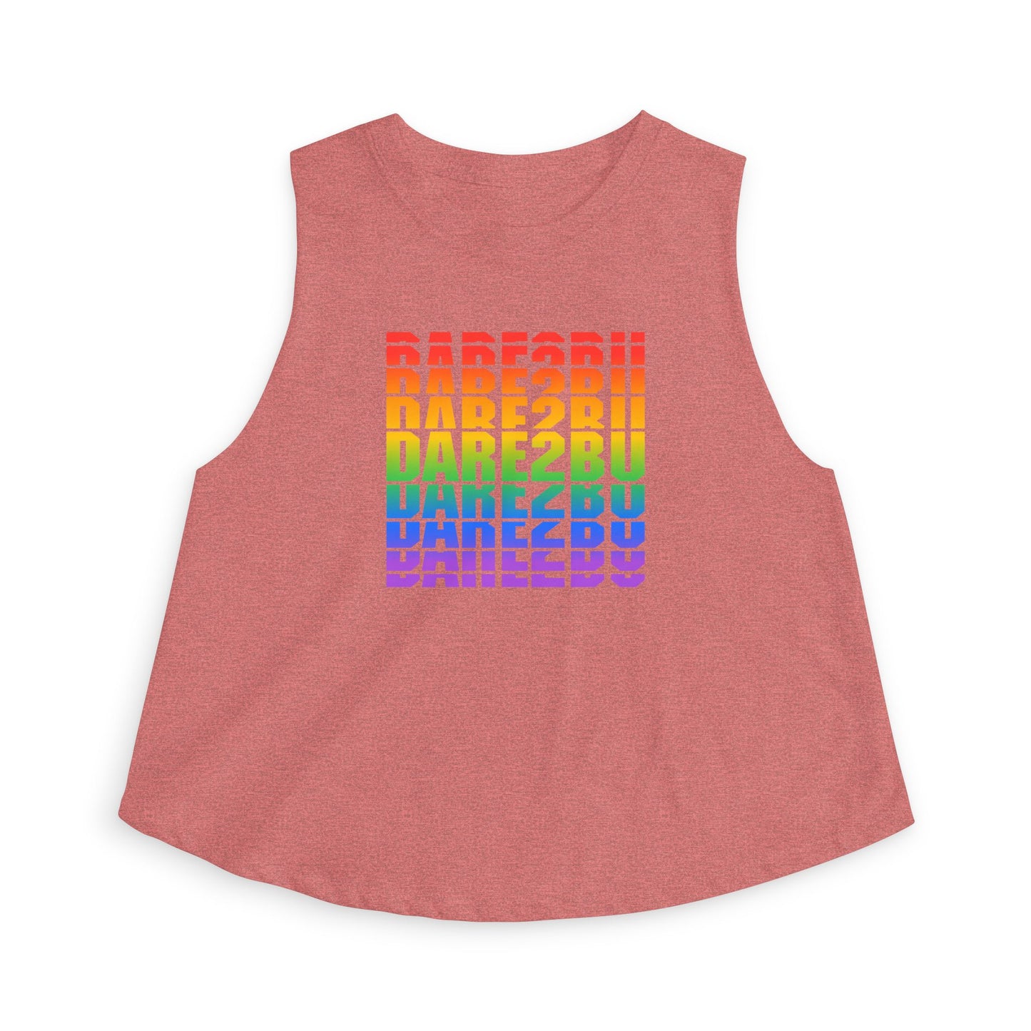 Crop Top — "DARE2BU" Rainbow Pride Graphic Tank