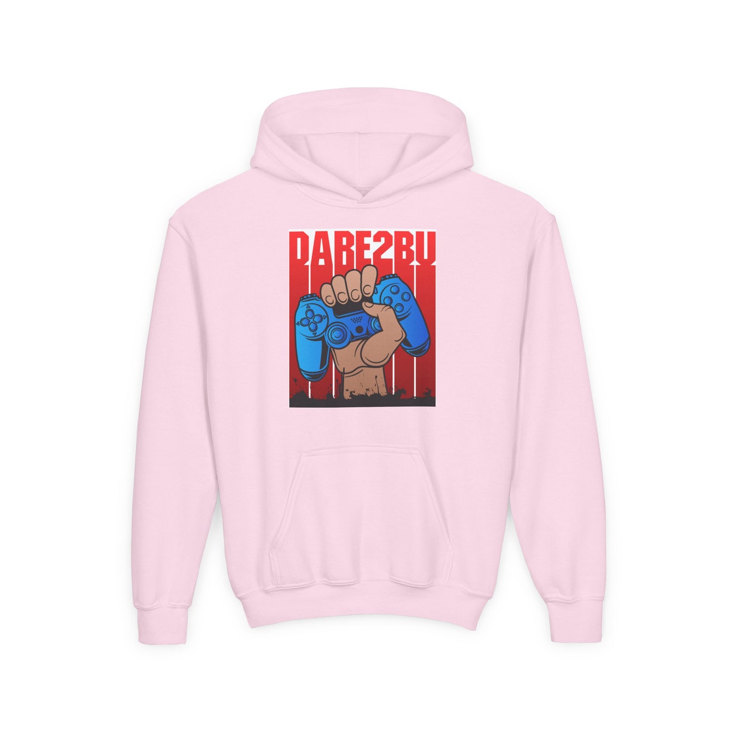 Gaming Fist Youth Hoodie – 'DARE2BU' Controller Graphic Sweatshirt