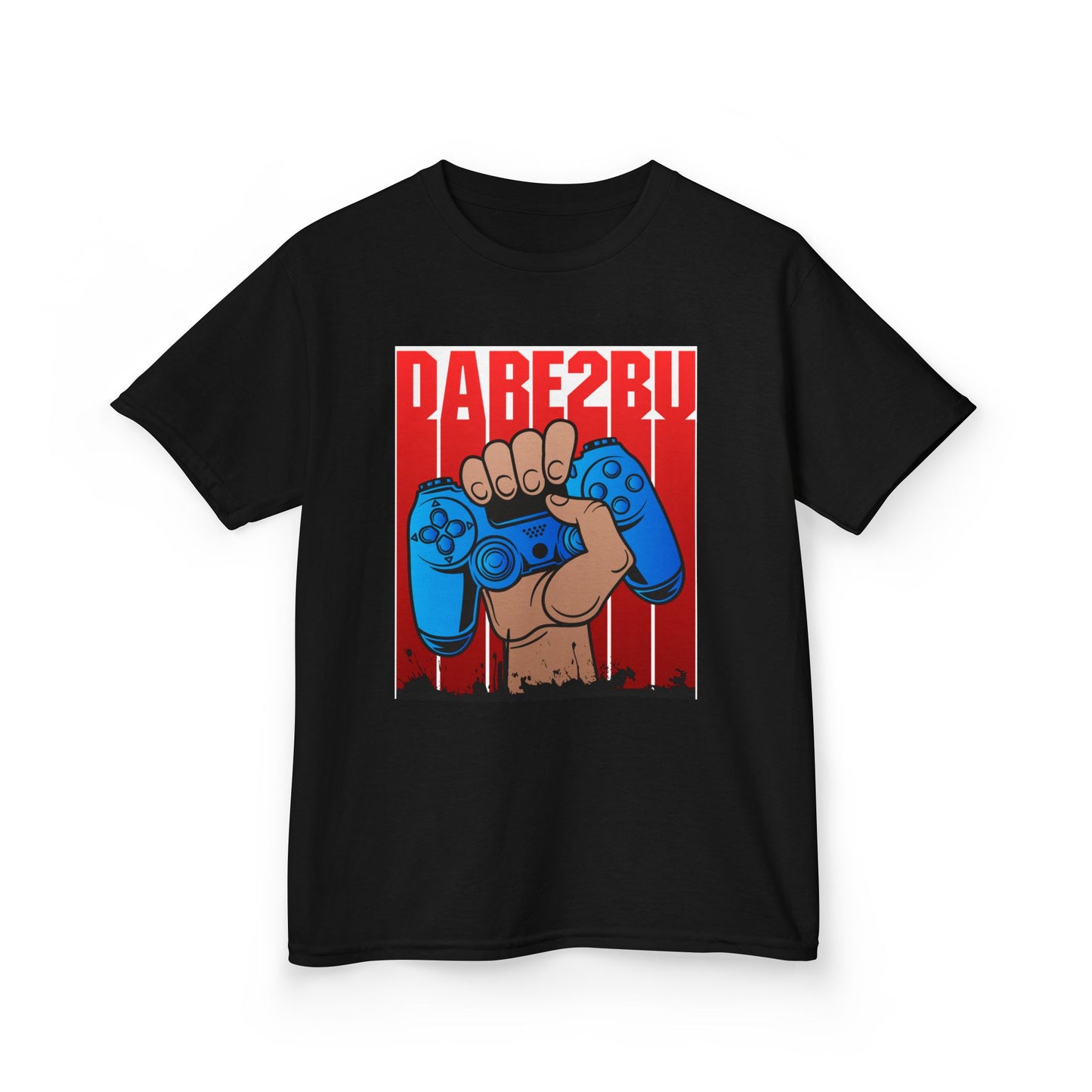 Kids Tee — "Game2Be" Fist with Blue Controllers Graphic