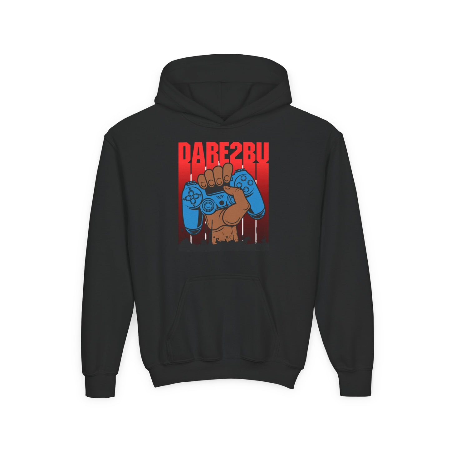 Gaming Fist Youth Hoodie – 'DARE2BU' Controller Graphic Sweatshirt