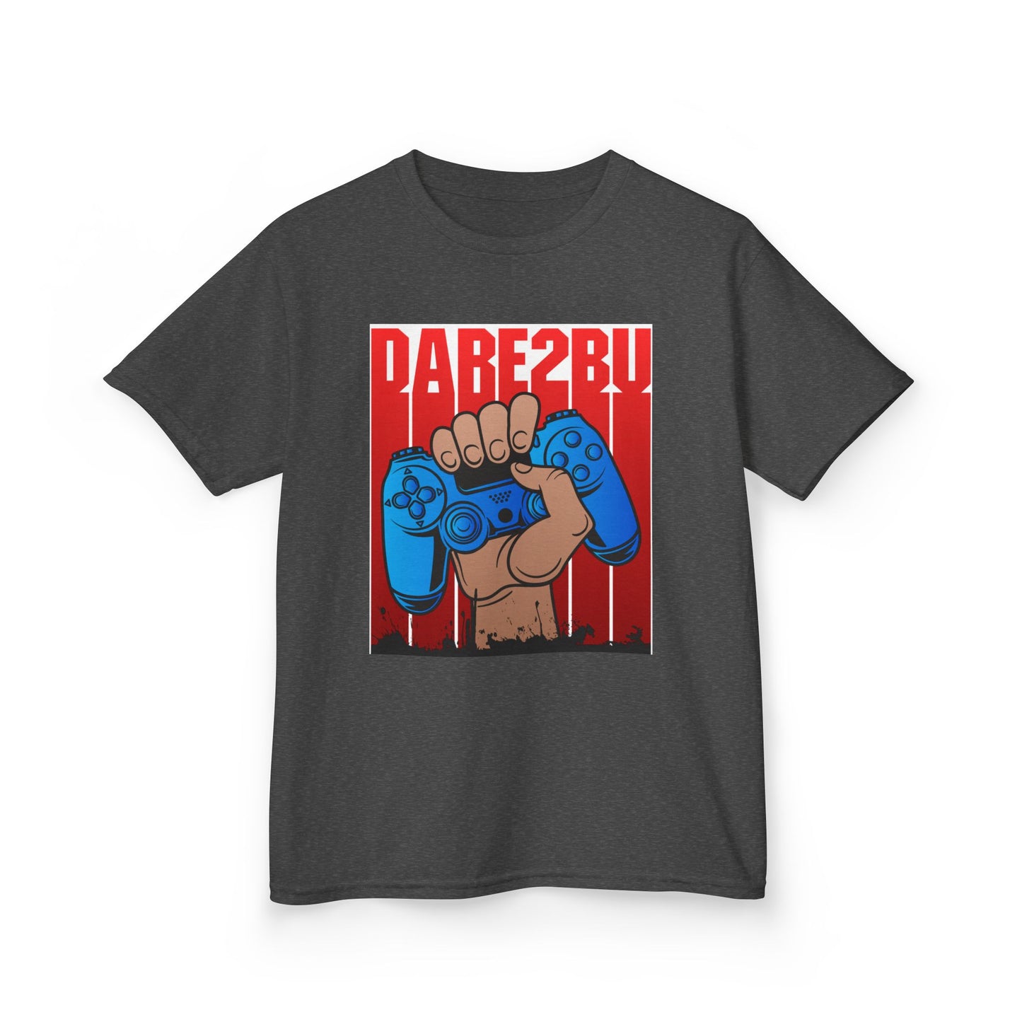 Kids Tee — "Game2Be" Fist with Blue Controllers Graphic