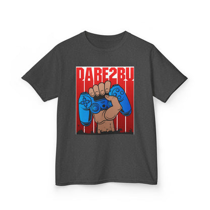 Kids Tee — "Game2Be" Fist with Blue Controllers Graphic