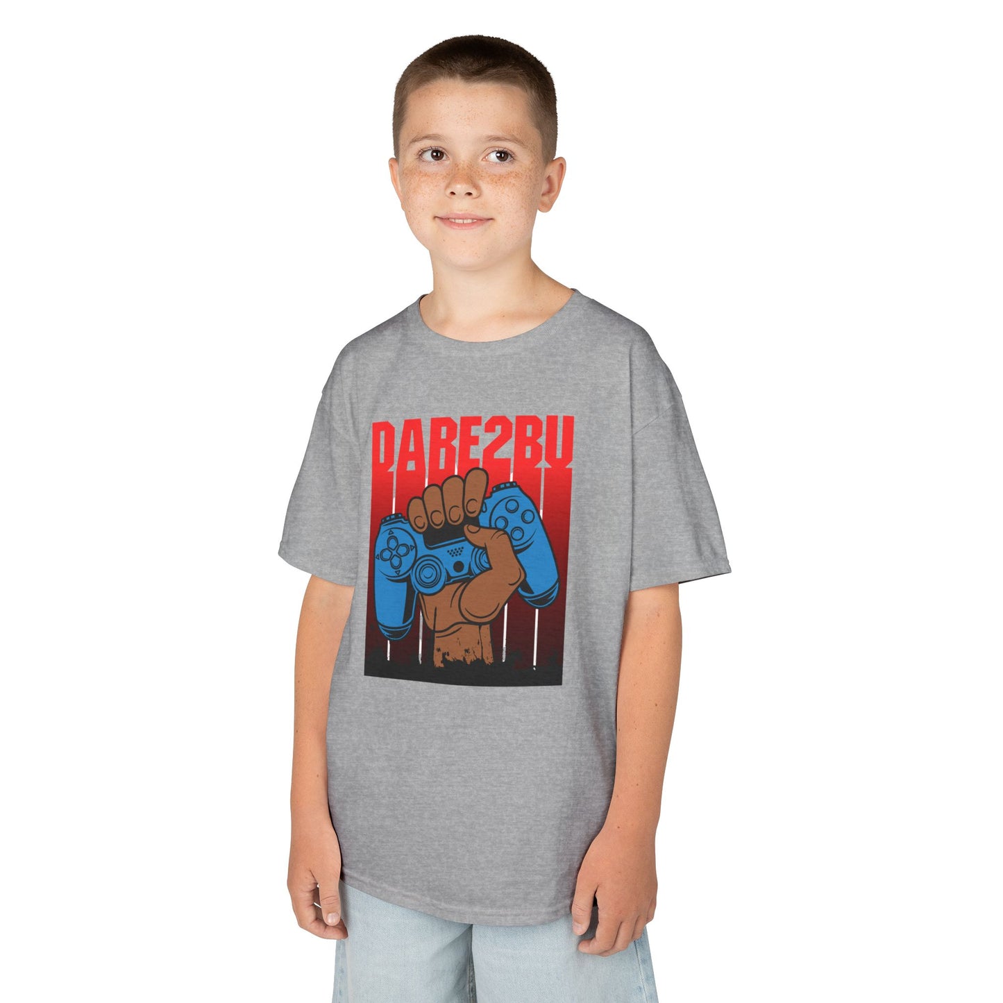 Kids Tee — "Game2Be" Fist with Blue Controllers Graphic