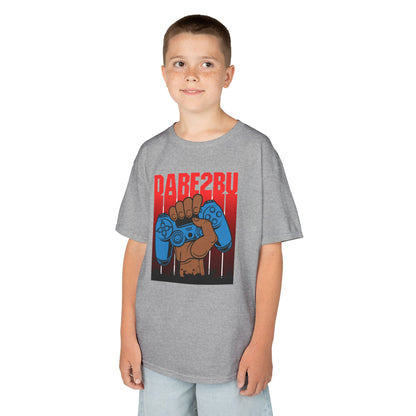 Kids Tee — "Game2Be" Fist with Blue Controllers Graphic