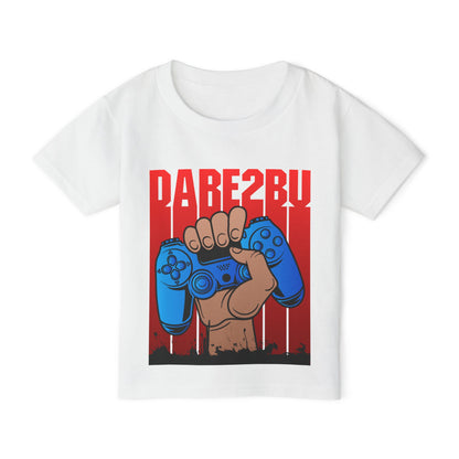 Toddler T-Shirt — Raised Gamer Controller Graphic (Playful Kids Video Game Tee)