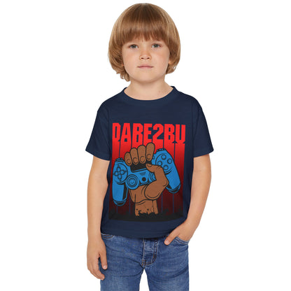 Toddler T‑Shirt — 'Game On' Controller Graphic (Rallying Fist, Red Gradient)