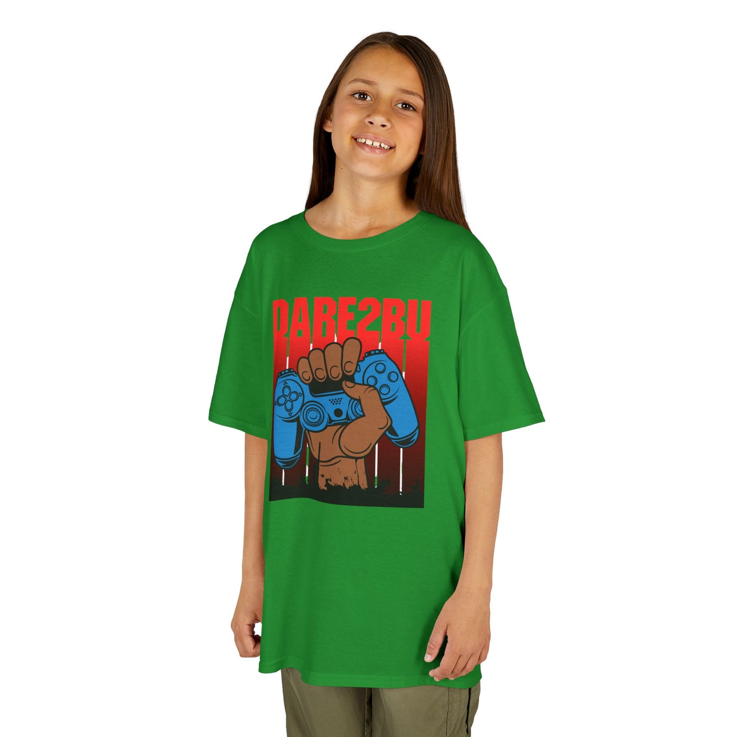 Kids Tee — "Game2Be" Fist with Blue Controllers Graphic