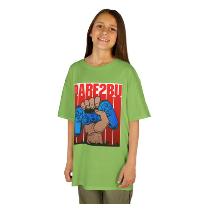 Kids Tee — "Game2Be" Fist with Blue Controllers Graphic