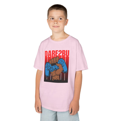 Kids Tee — "Game2Be" Fist with Blue Controllers Graphic