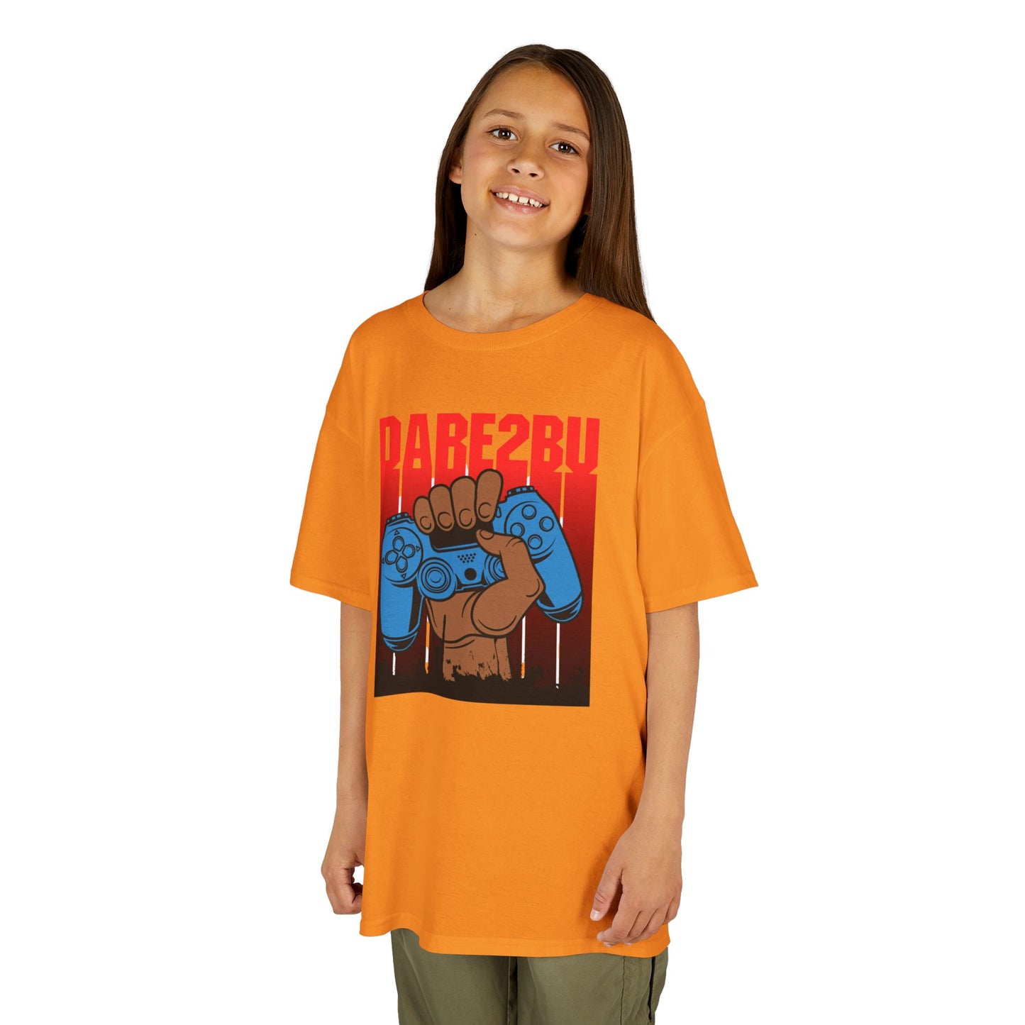 Kids Tee — "Game2Be" Fist with Blue Controllers Graphic