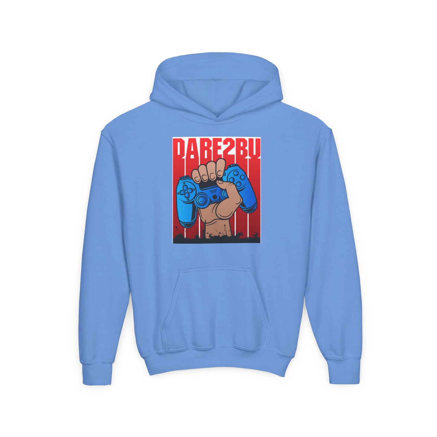 Gaming Fist Youth Hoodie – 'DARE2BU' Controller Graphic Sweatshirt