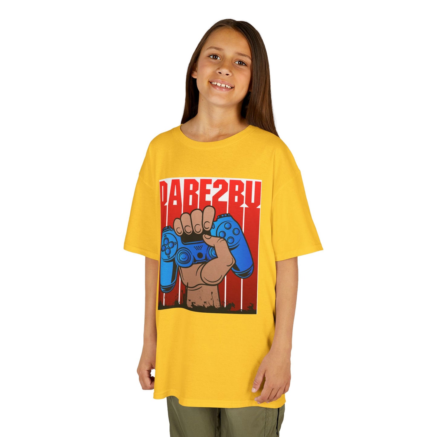 Kids Tee — "Game2Be" Fist with Blue Controllers Graphic