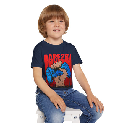 Toddler T-Shirt — Raised Gamer Controller Graphic (Playful Kids Video Game Tee)