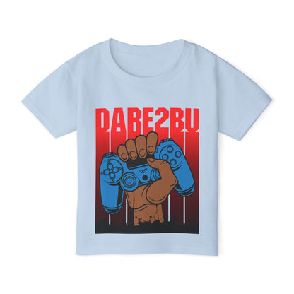 Toddler T‑Shirt — 'Game On' Controller Graphic (Rallying Fist, Red Gradient)
