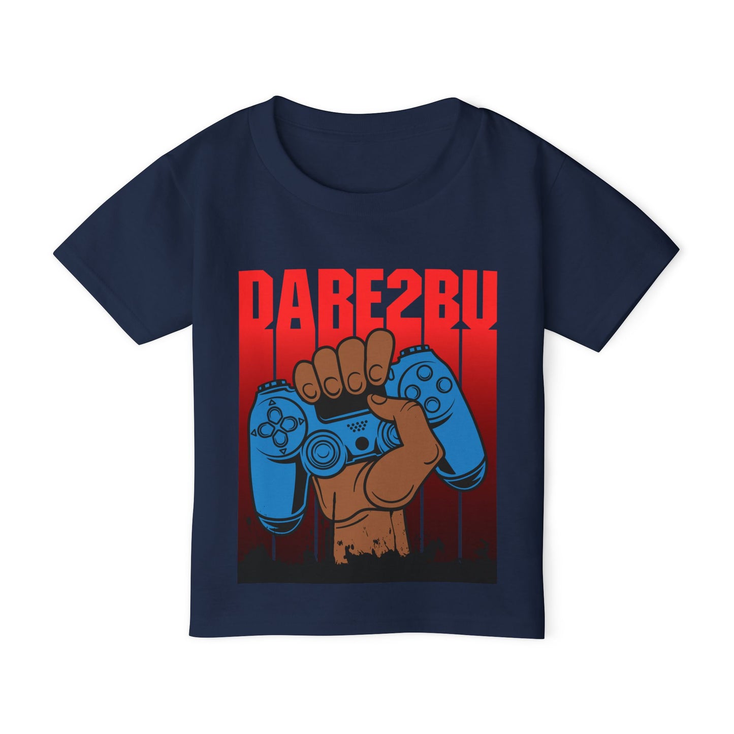 Toddler T‑Shirt — 'Game On' Controller Graphic (Rallying Fist, Red Gradient)