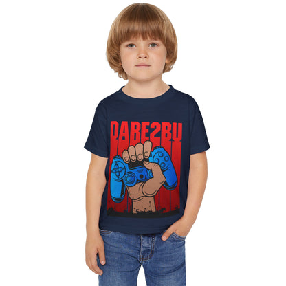 Toddler T-Shirt — Raised Gamer Controller Graphic (Playful Kids Video Game Tee)