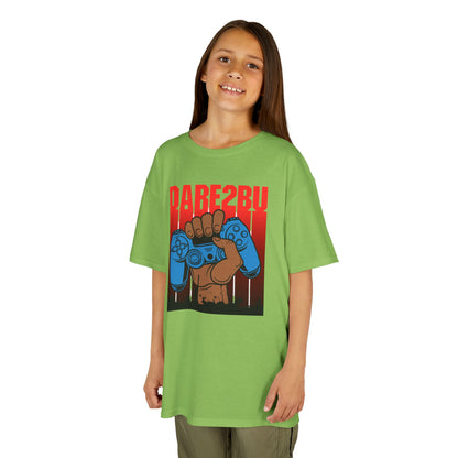Kids Tee — "Game2Be" Fist with Blue Controllers Graphic