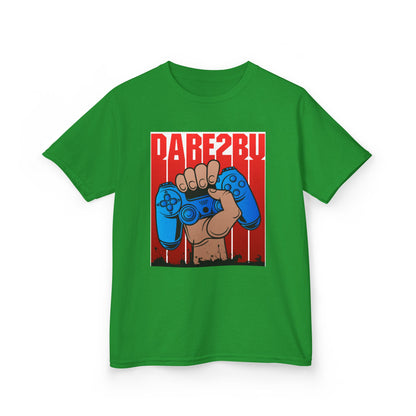 Kids Tee — "Game2Be" Fist with Blue Controllers Graphic