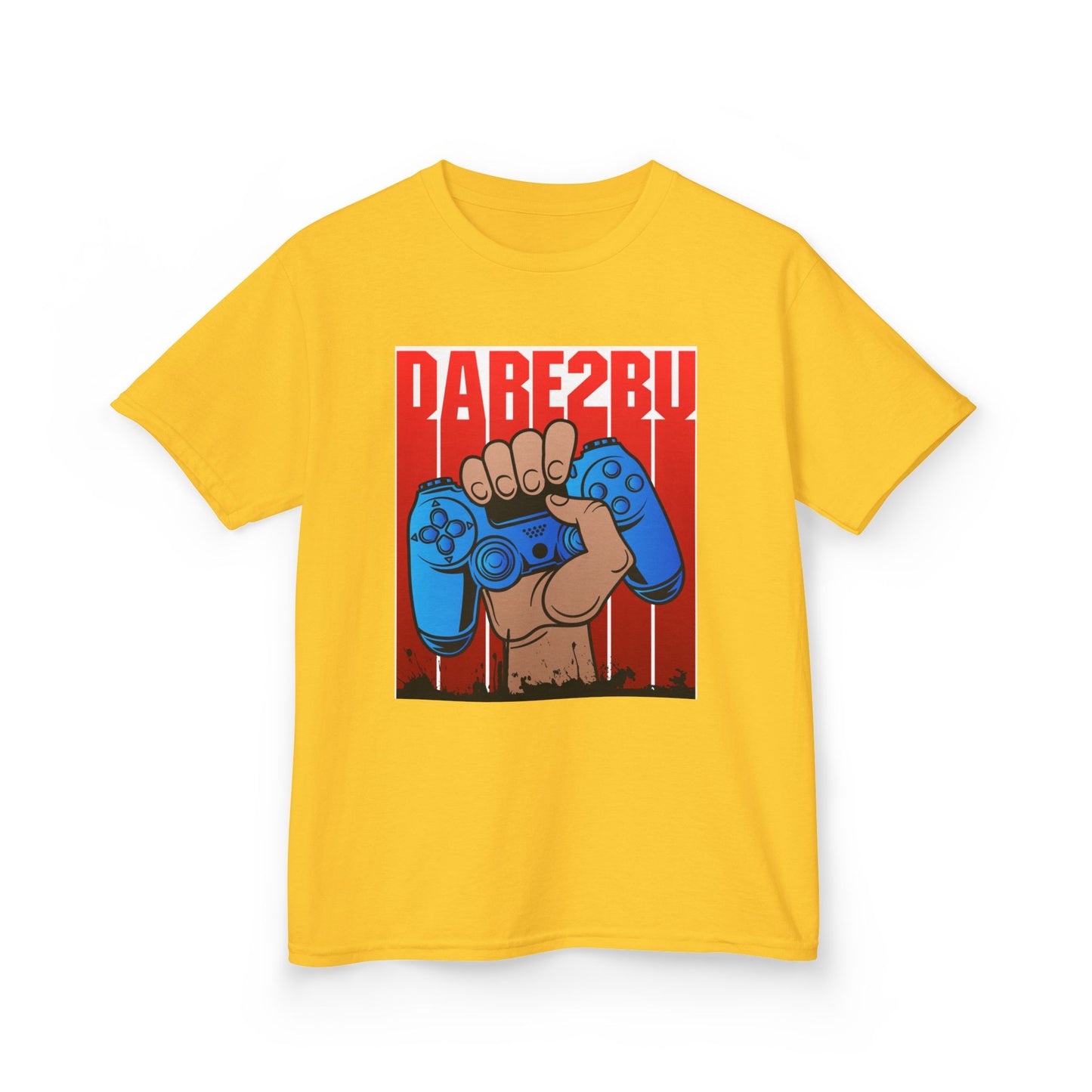 Kids Tee — "Game2Be" Fist with Blue Controllers Graphic