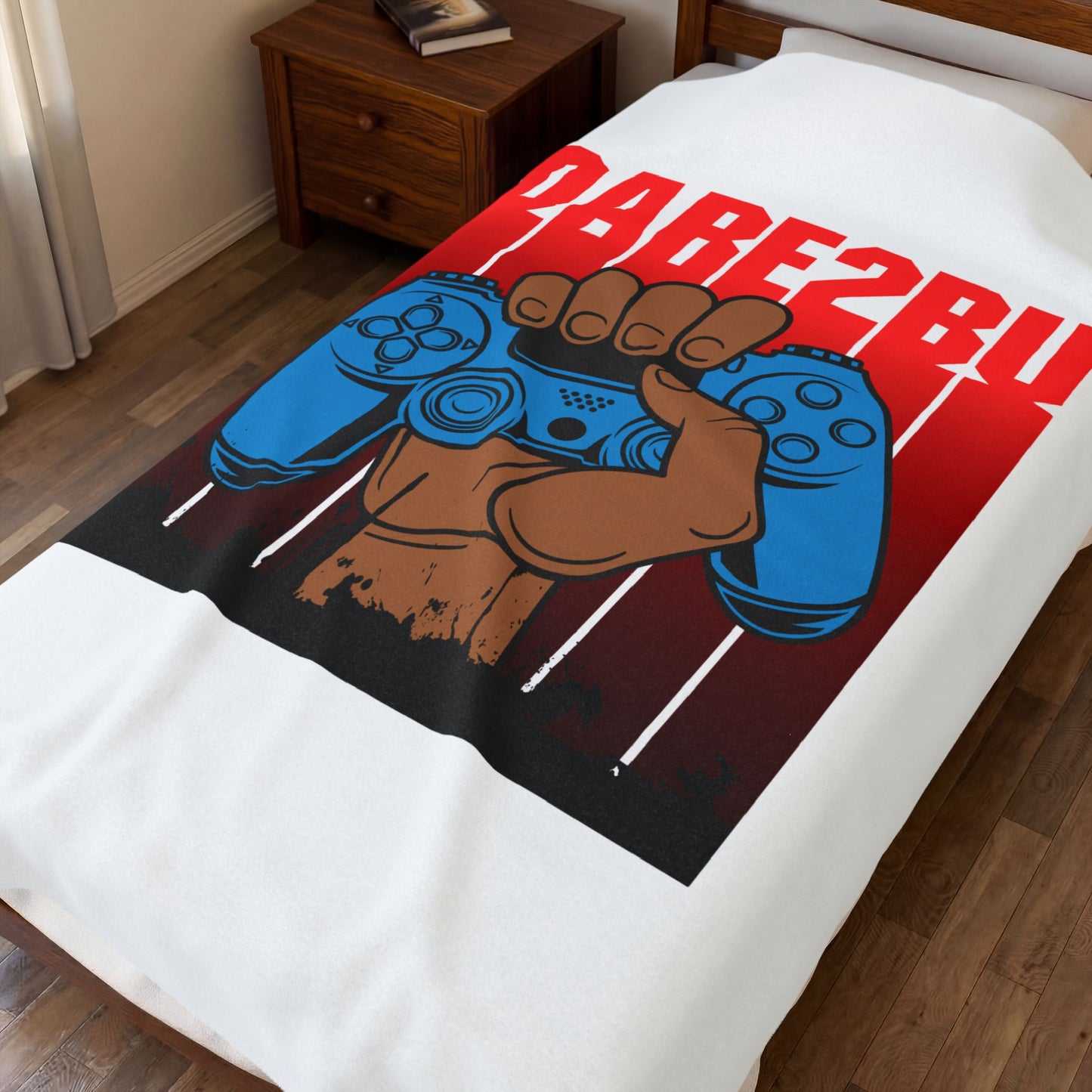 Velveteen Plush Blanket — "Dab2Buy" Gamer Controller Graphic Throw