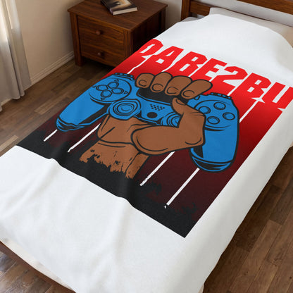 Velveteen Plush Blanket — "Dab2Buy" Gamer Controller Graphic Throw