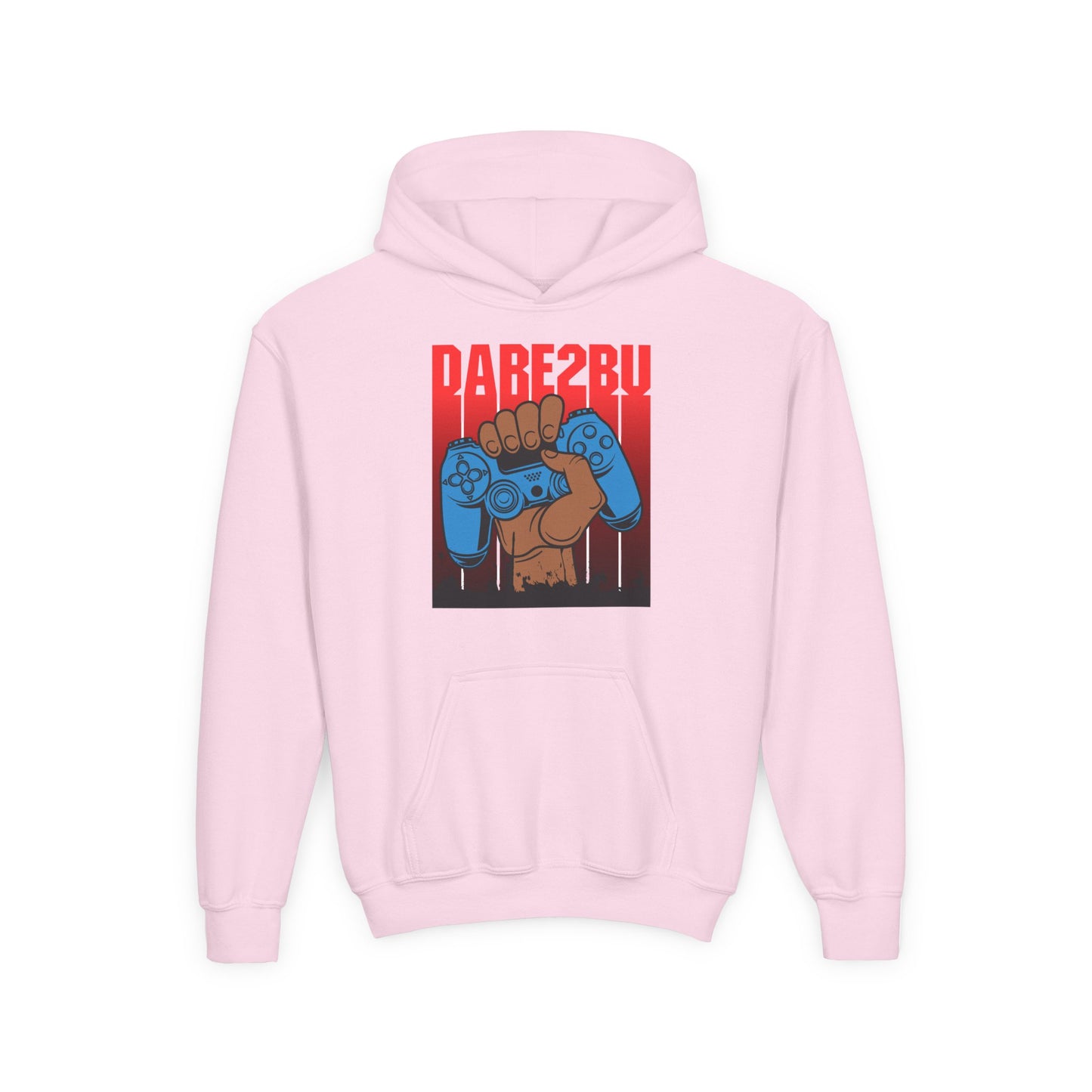 Gaming Fist Youth Hoodie – 'DARE2BU' Controller Graphic Sweatshirt