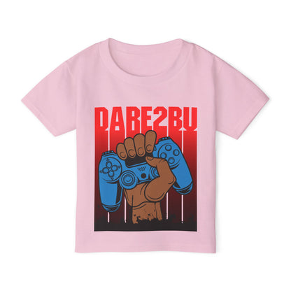 Toddler T‑Shirt — 'Game On' Controller Graphic (Rallying Fist, Red Gradient)