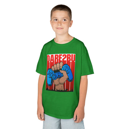 Kids Tee — "Game2Be" Fist with Blue Controllers Graphic