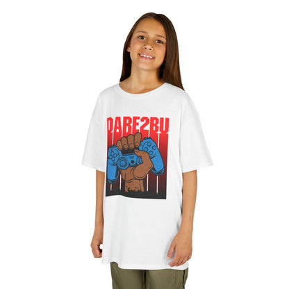 Kids Tee — "Game2Be" Fist with Blue Controllers Graphic