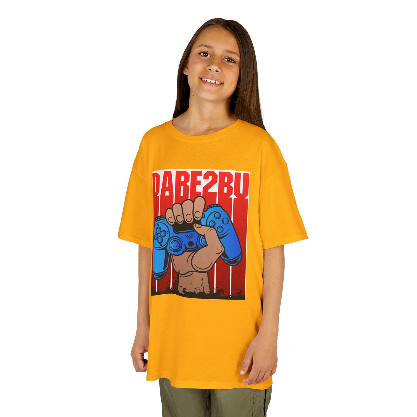 Kids Tee — "Game2Be" Fist with Blue Controllers Graphic