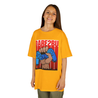 Kids Tee — "Game2Be" Fist with Blue Controllers Graphic