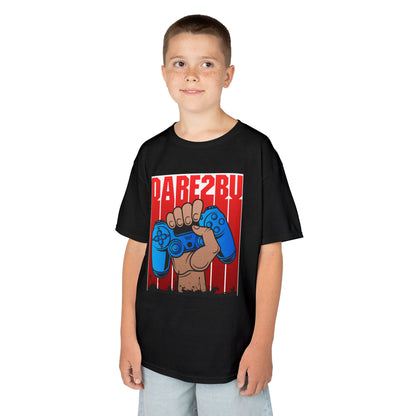 Kids Tee — "Game2Be" Fist with Blue Controllers Graphic