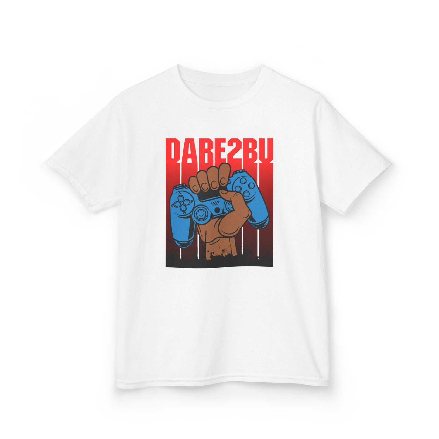 Kids Tee — "Game2Be" Fist with Blue Controllers Graphic