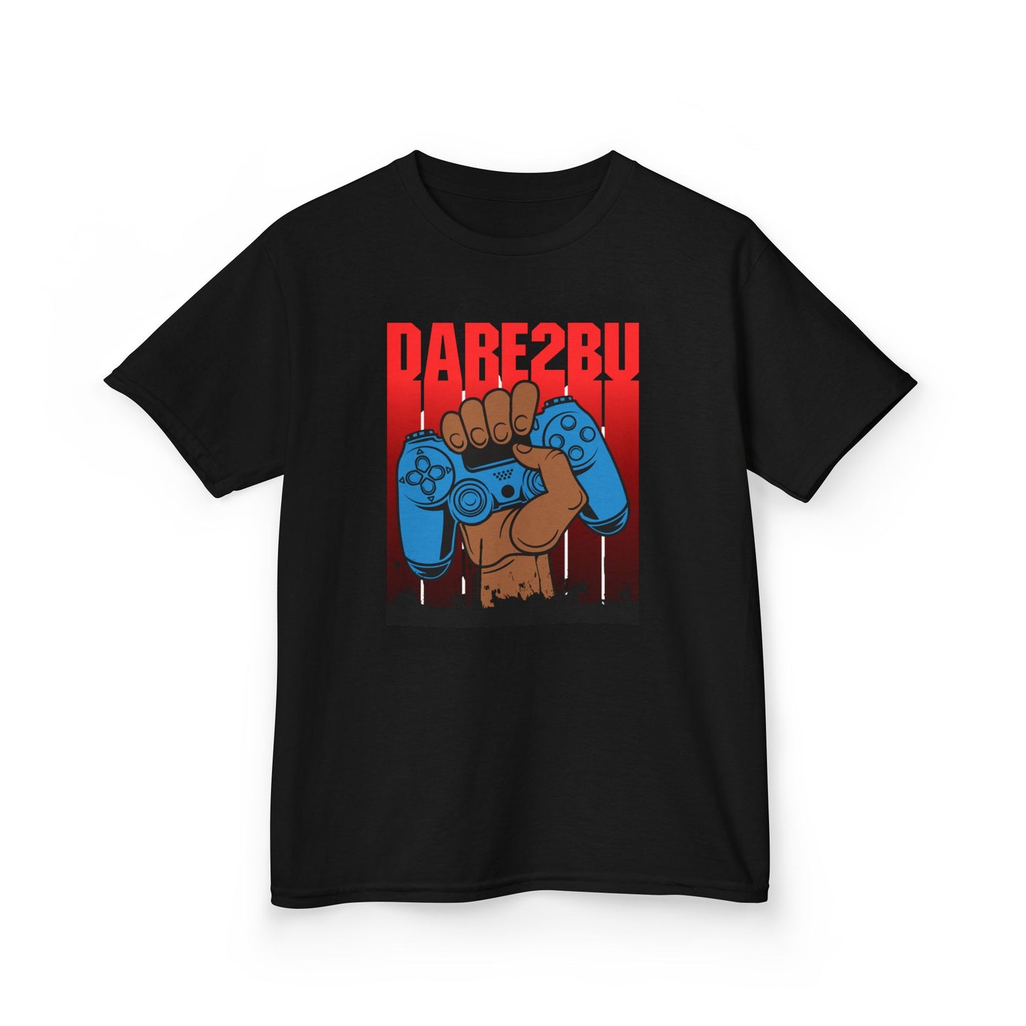 Kids Tee — "Game2Be" Fist with Blue Controllers Graphic