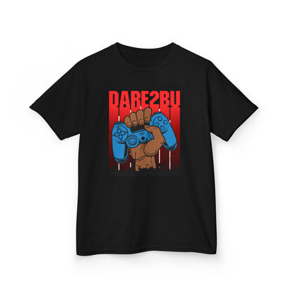 Kids Tee — "Game2Be" Fist with Blue Controllers Graphic