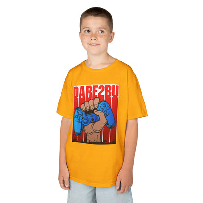 Kids Tee — "Game2Be" Fist with Blue Controllers Graphic