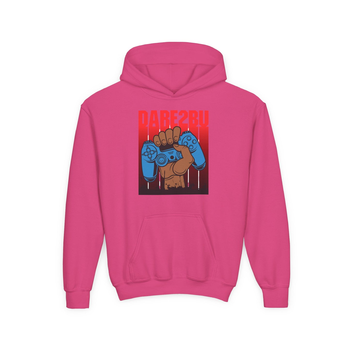 Gaming Fist Youth Hoodie – 'DARE2BU' Controller Graphic Sweatshirt