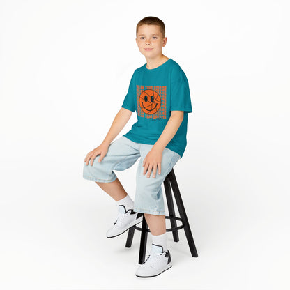 Kids Tee — 'Follow Your Dreams' Smiley Basketball Graphic
