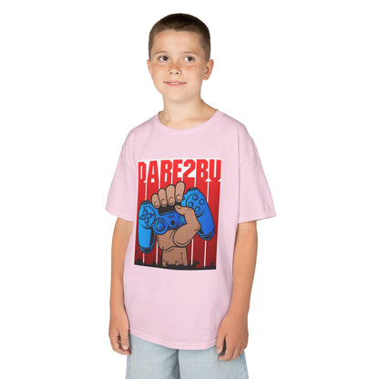 Kids Tee — "Game2Be" Fist with Blue Controllers Graphic