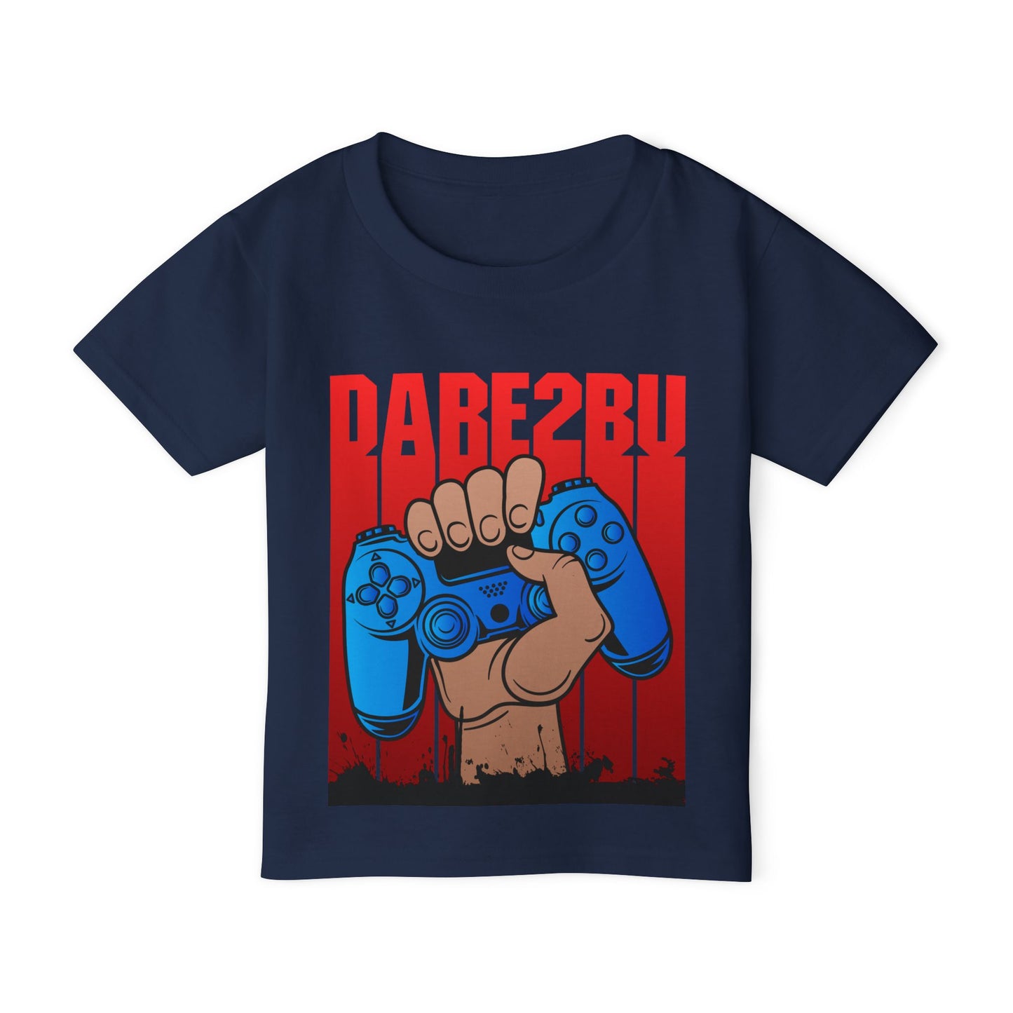 Toddler T-Shirt — Raised Gamer Controller Graphic (Playful Kids Video Game Tee)