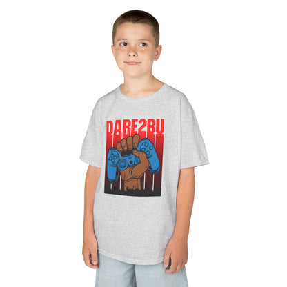 Kids Tee — "Game2Be" Fist with Blue Controllers Graphic
